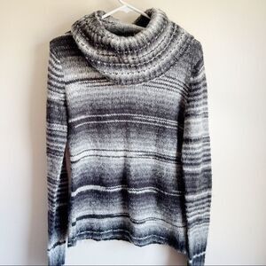 Vintage Fiorenza Black Cowlneck Wool Blend Sweater Y2K 90s